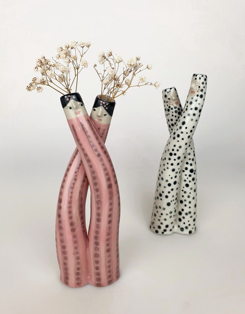 Cuddling Bud Vases 2