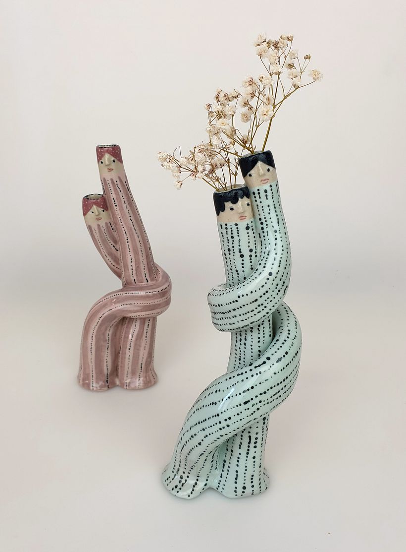 Cuddling Bud Vases 3