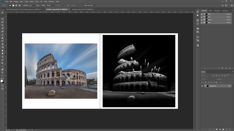 The lines of movement of the clouds give more expressiveness to the photo
