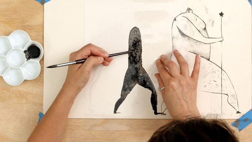 Stamp the character onto the final composition