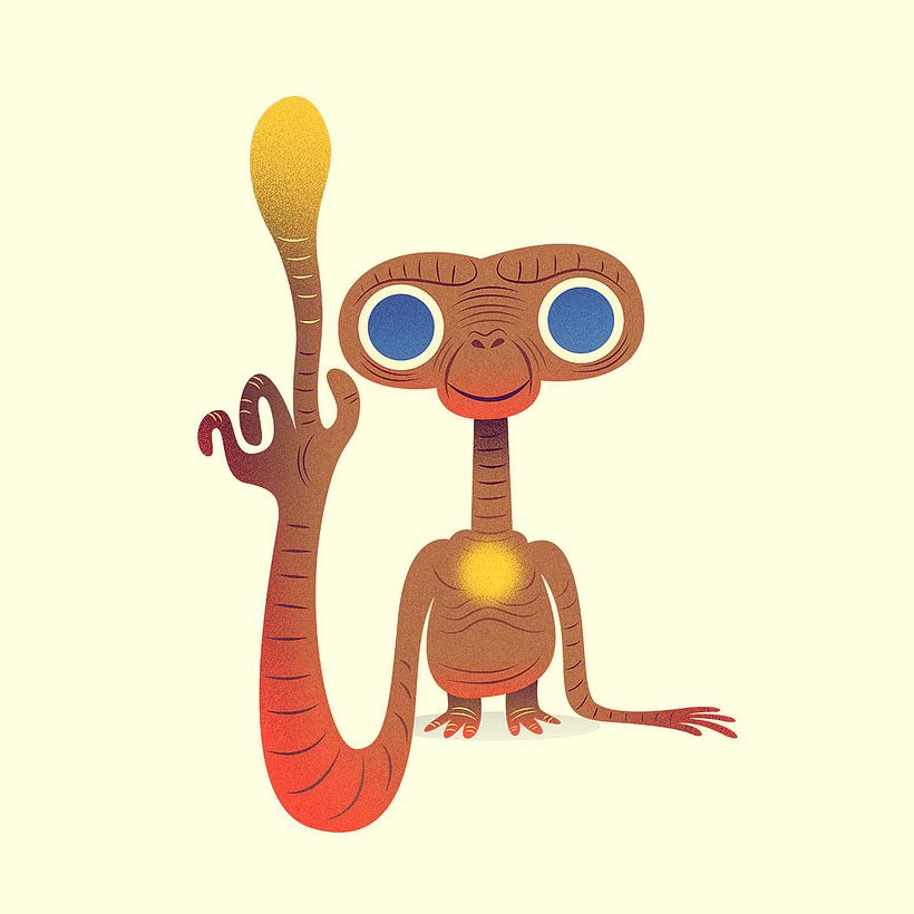 E.T from the film E.T. the Extra-Terrestrial directed by Steven Spielberg