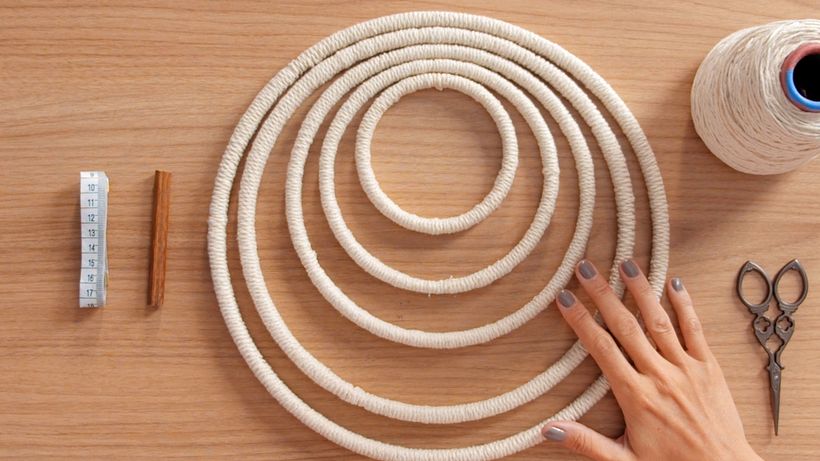 Tutorial Tejido: cómo montar la urdimbre para un telar circular 3