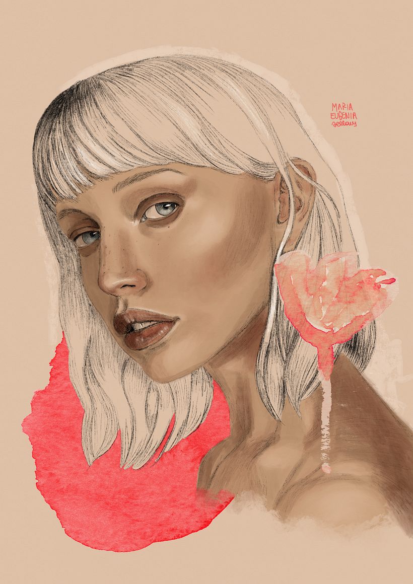 Mi Proyecto del curso: Retrato ilustrado con Procreate 0