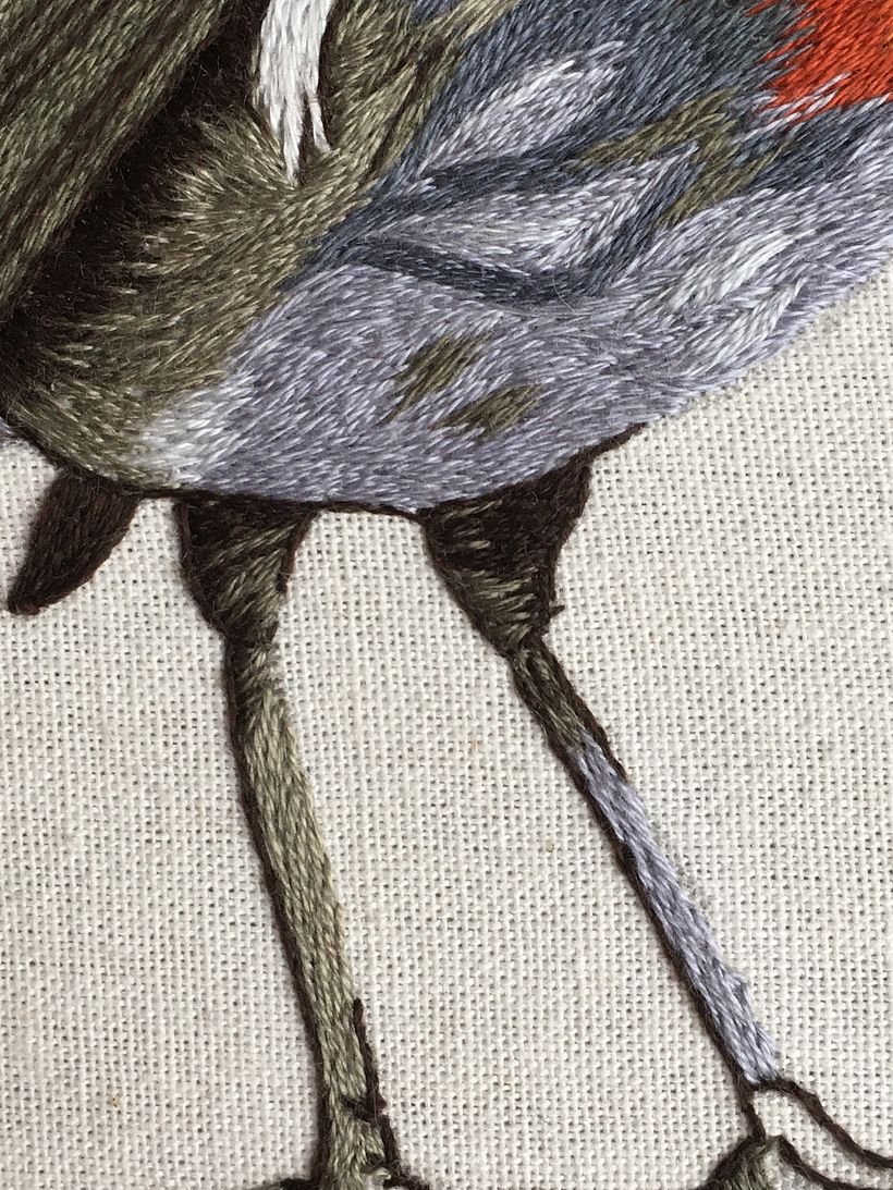 Detalle del relleno en las patas