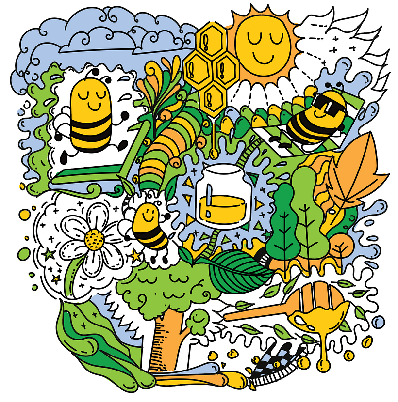 My first commission in Doodle-Style Vector Illustration course  0