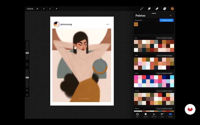 Crear paletas de color personalizadas en Procreate. Domestika