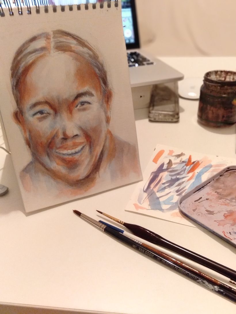 Mi Proyecto del curso: Retrato artístico en acuarela 3