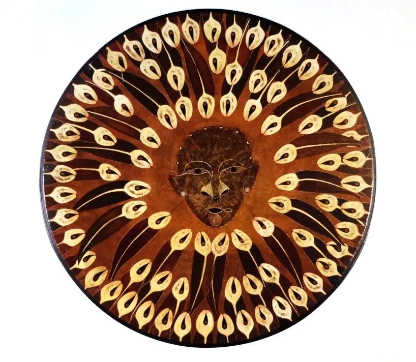 "Conferencia de prensa para el ahogado" (1996) Pintura/madera
