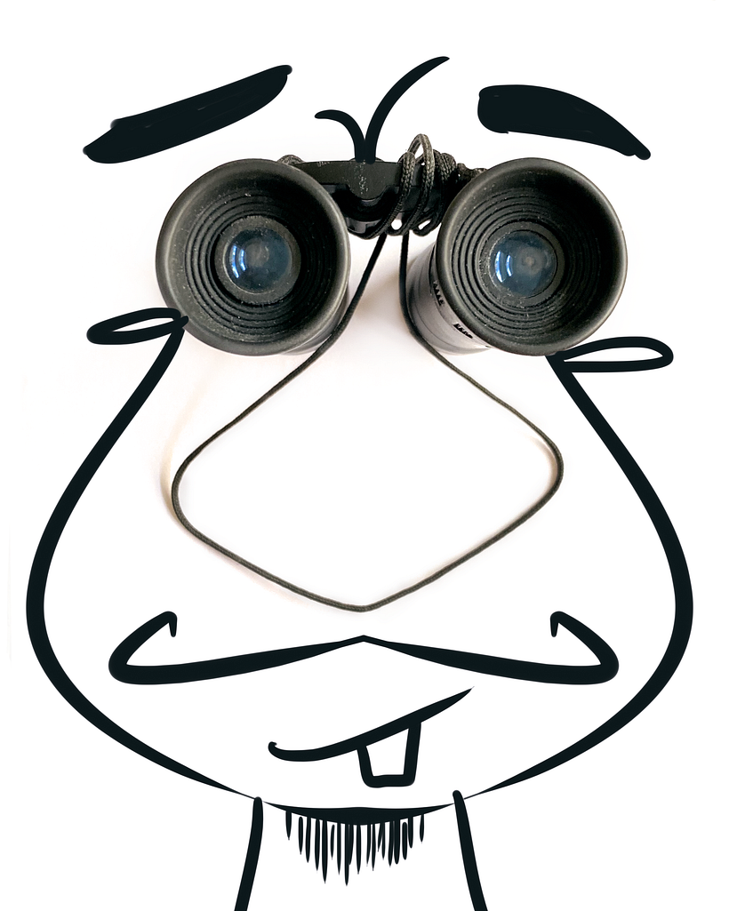 DAY 828 (2/2) — Every since that hot chick moved in next door, my eyes have not left my binoculars.