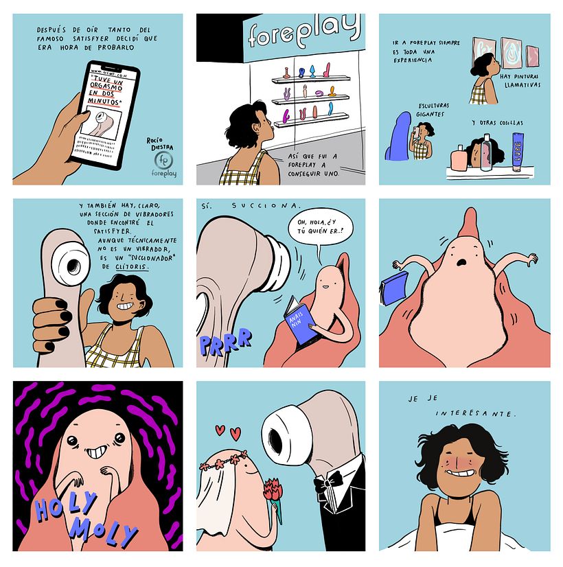 Viñeta para la marca Foreplay sobre el Satisfyer Pro 2.