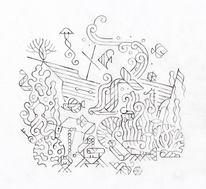 Boceto final a lápiz