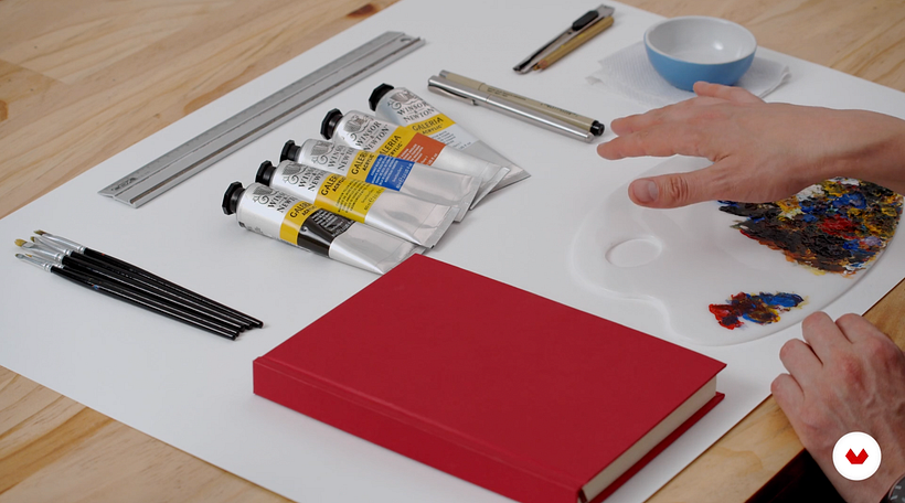 The materials that Roger recommends using for your first foldable book