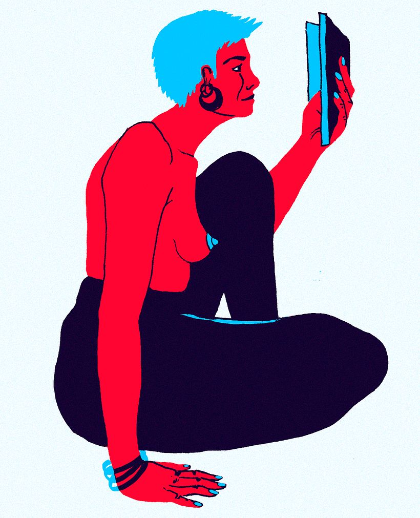 También hubo horas de disfrute leyendo, viendo cine, gozando de estar semidesnuda en casa.