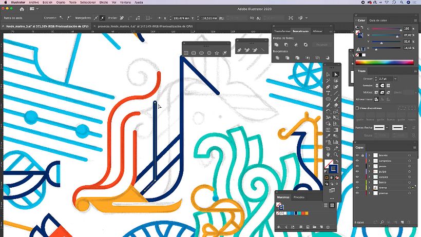 Proceso en Illustrator