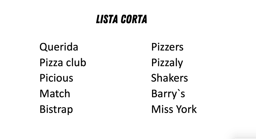 Mi Proyecto del curso: Naming para una pizzería 3