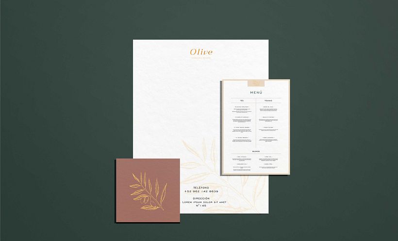 Diseño de papelería para olive 4