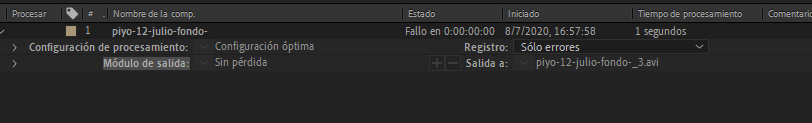 Error en after effects  1