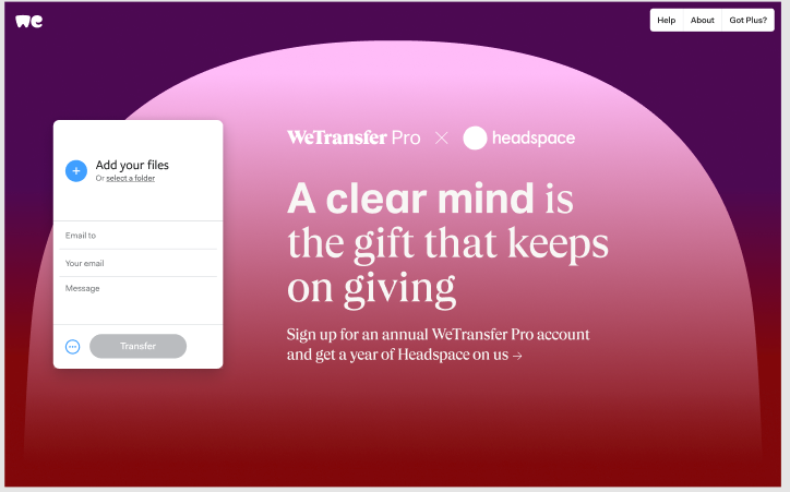 Headspace x WeTransfer 2