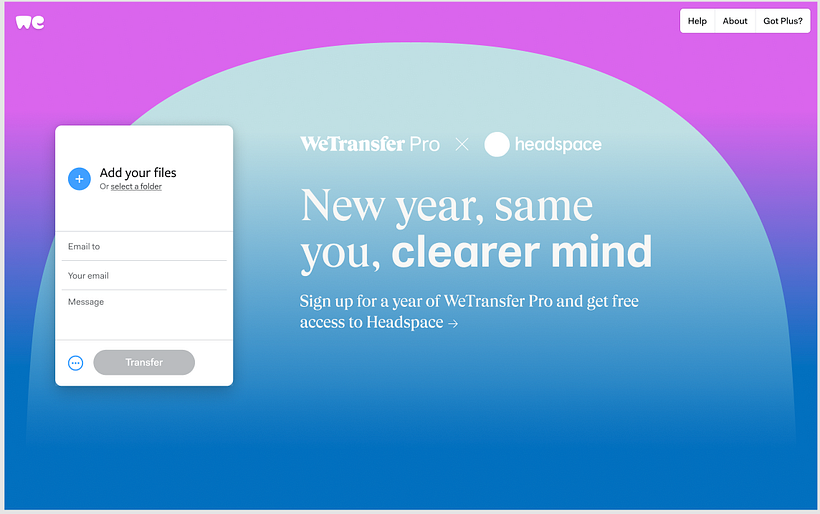 Headspace x WeTransfer 4