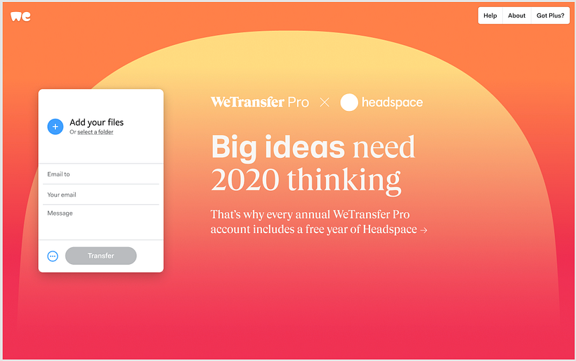 Headspace x WeTransfer 5