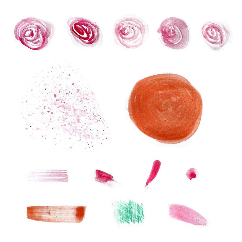 Las manchas que hice y utilice. 