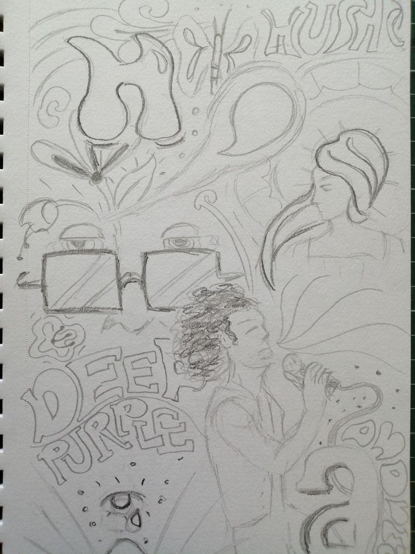 Mi Proyecto del curso: Ilustración y lettering para portadas de discos 0