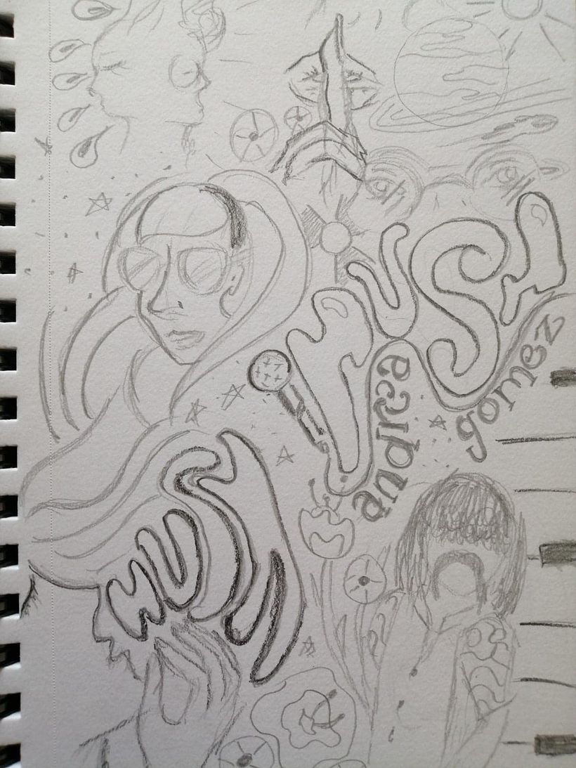 Mi Proyecto del curso: Ilustración y lettering para portadas de discos 3