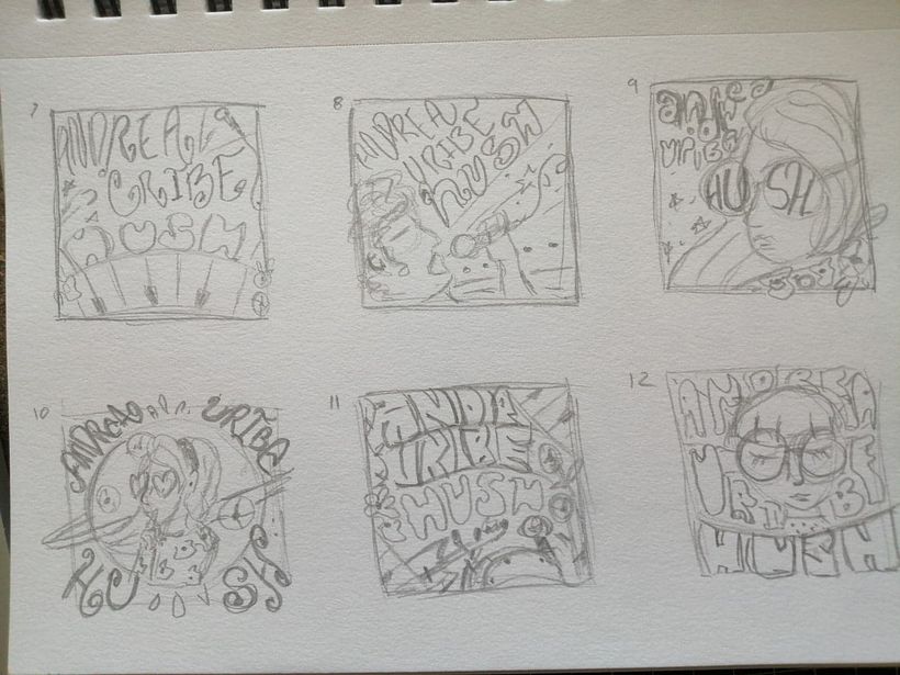 Mi Proyecto del curso: Ilustración y lettering para portadas de discos 1