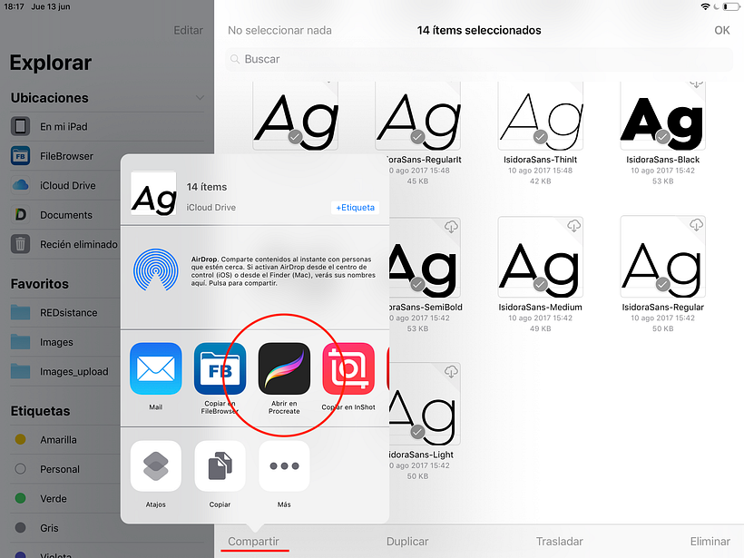 Select the fonts you want to import