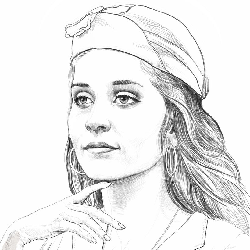 retrato de mi niña: Técnicas de ilustración con acuarela digital 4