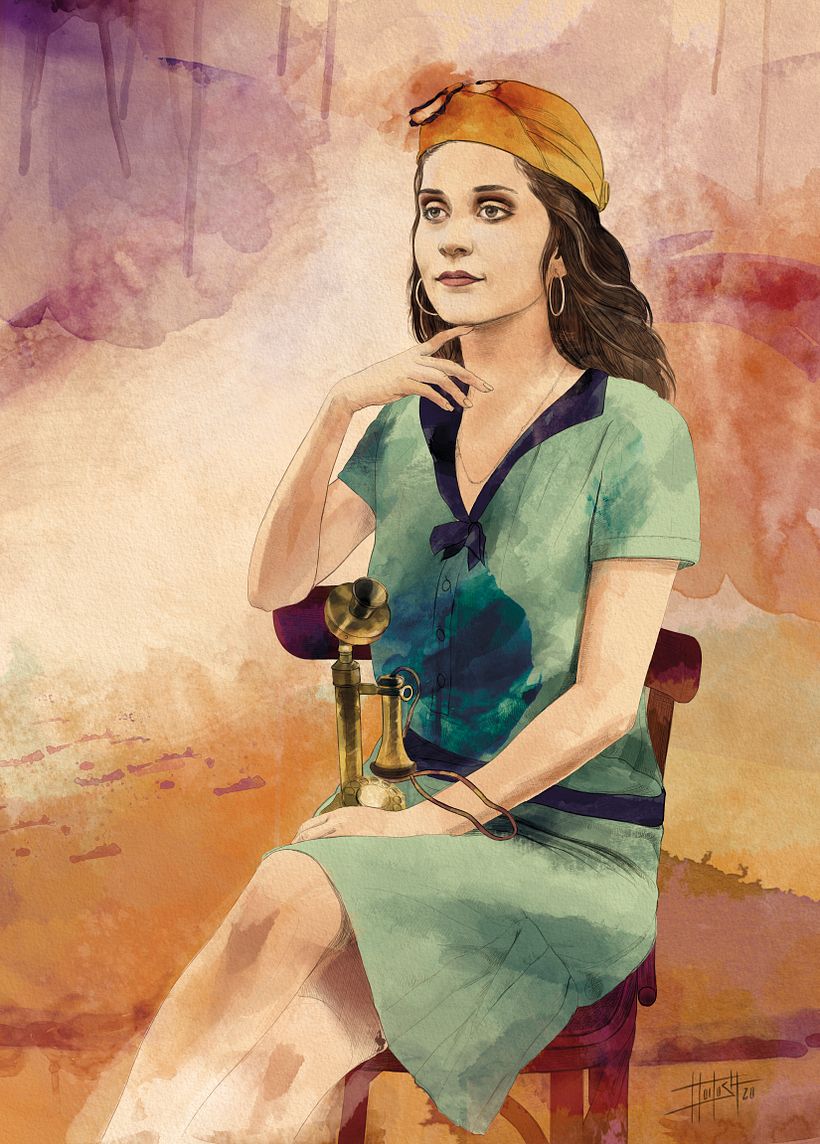 retrato de mi niña: Técnicas de ilustración con acuarela digital 5