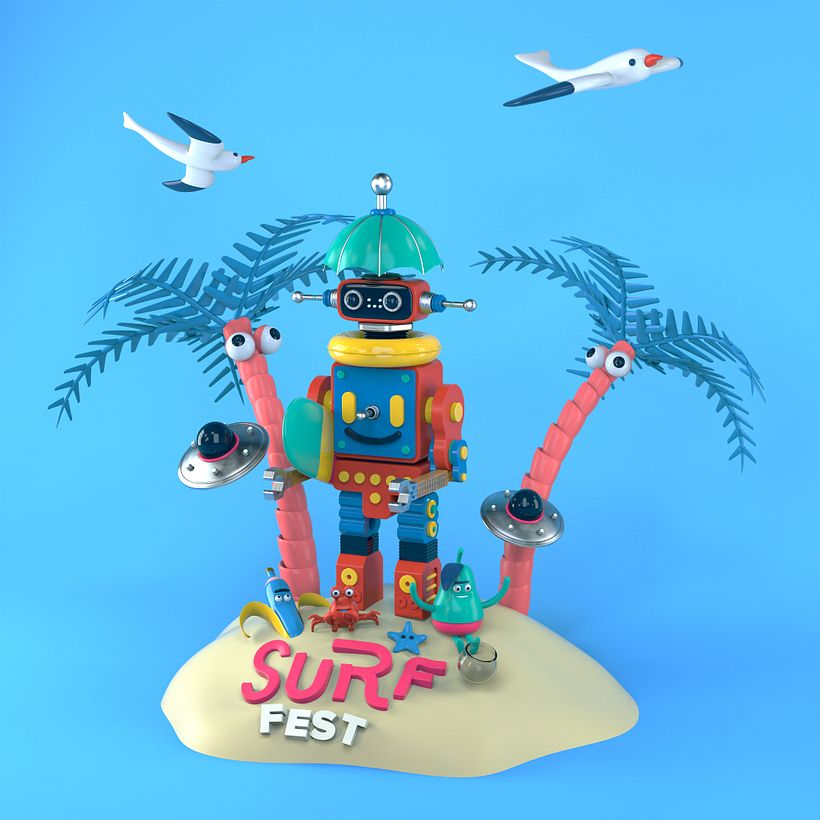 My project in 3D Illustration with Cinema 4D course by Aaron Martinez -1