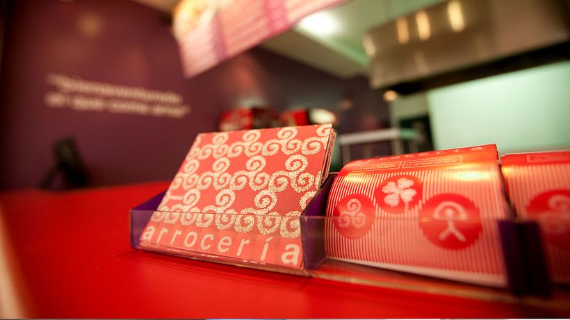 Menús y adhesivos para llevar