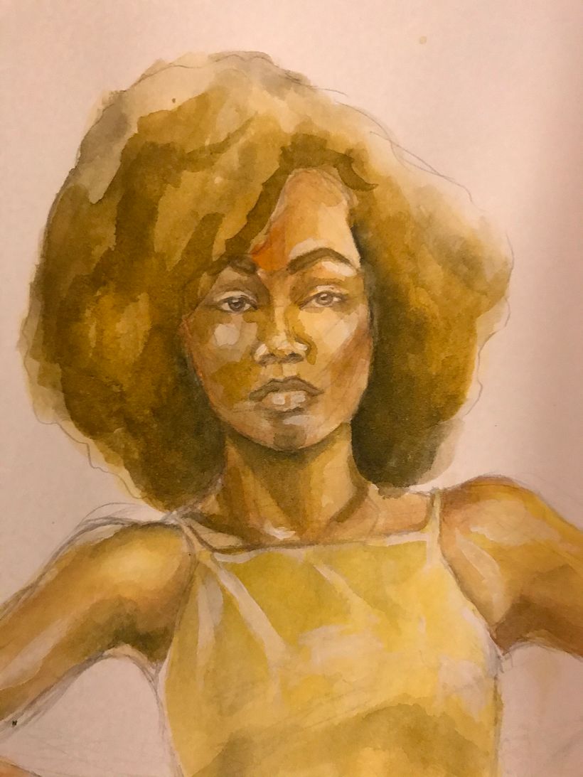 My project in  Watercolor Portrait Sketchbook course 2