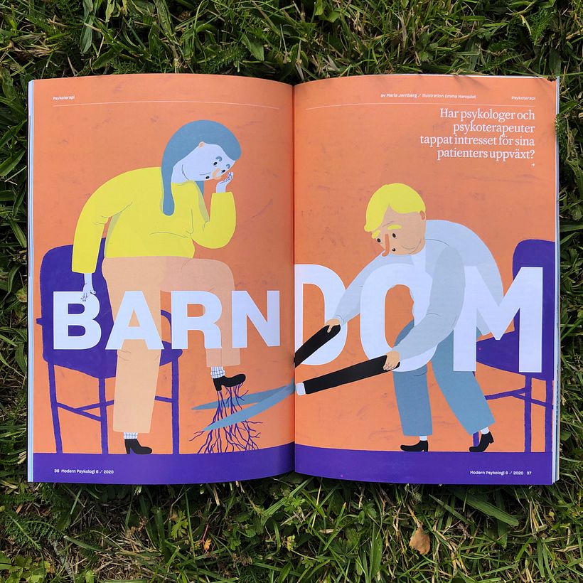 Editorial illustrations: Modern Psykologi 1