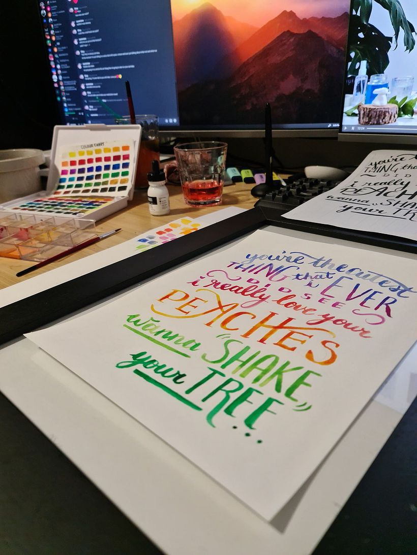My project in Watercolor Paint Brush Calligraphy for Beginners 0