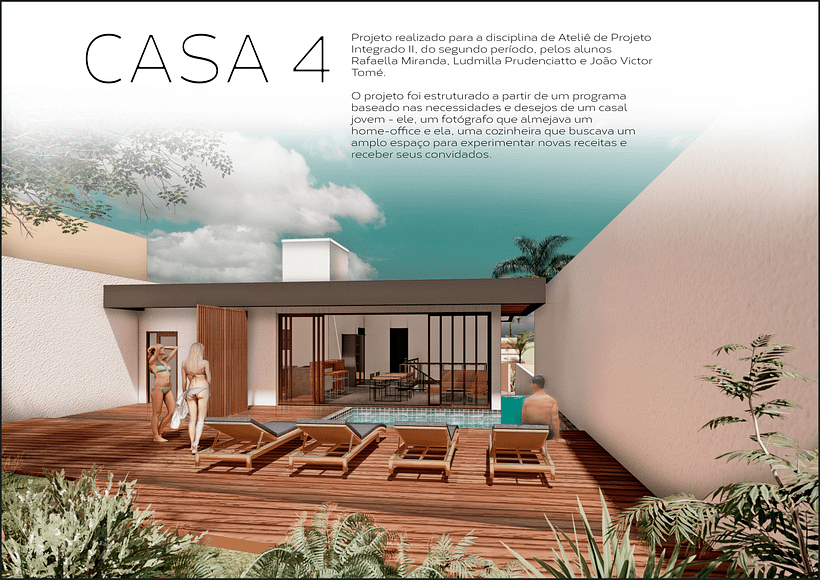 My project in Digital Illustration of Architectural Projects course (Casa 4) 0