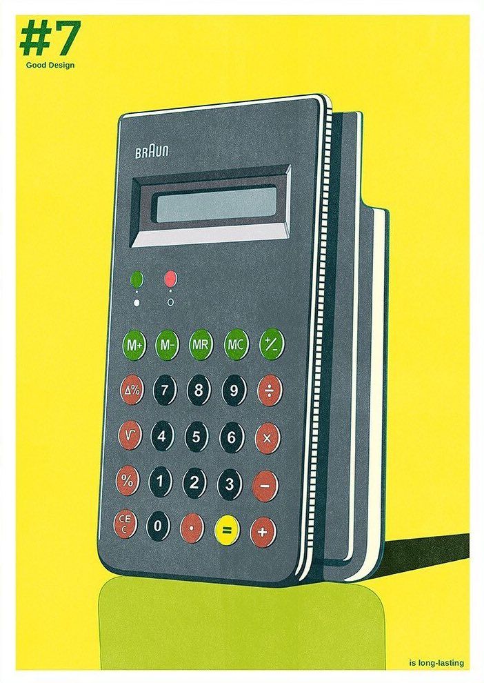 ET 66 Braun Calculator by Dieter Rams and Dietrich Lubs. Delima / Haus Der Riso