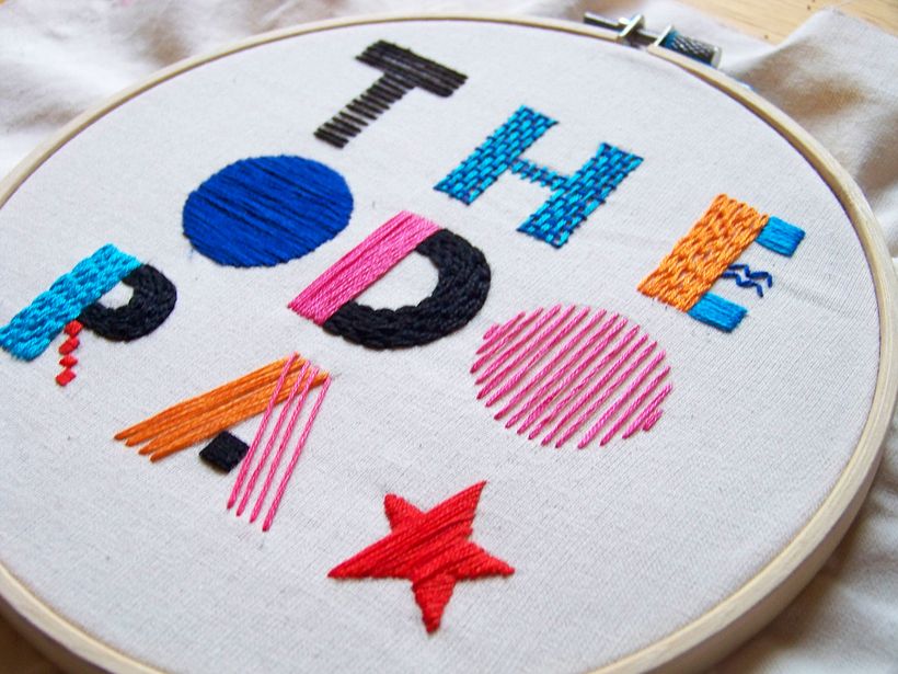 Bordado com letras 7