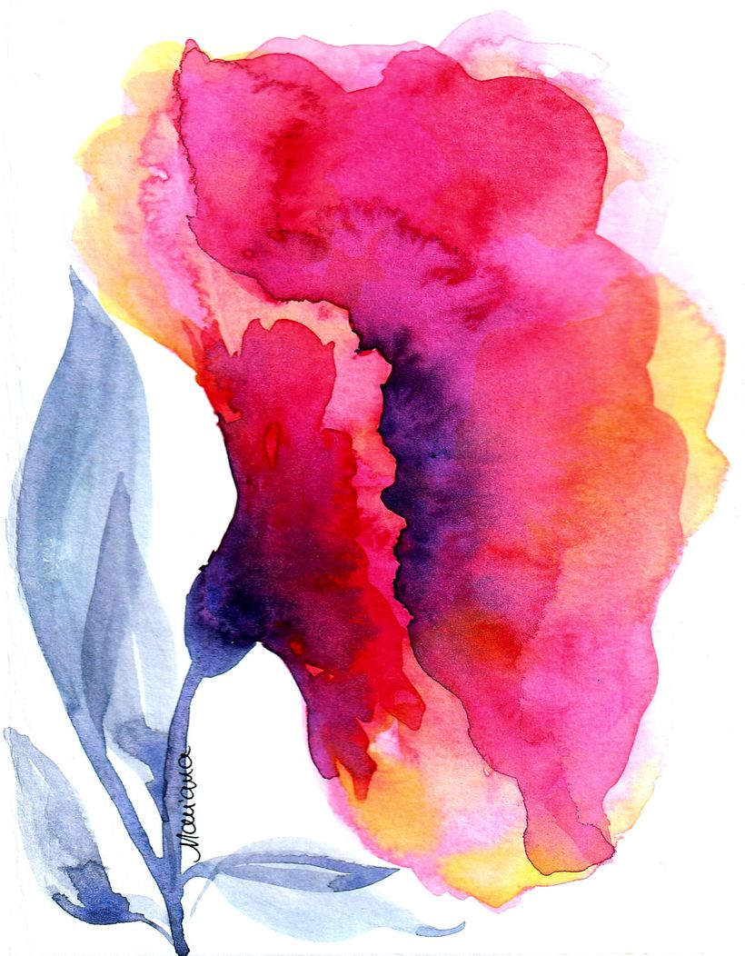Aquarella Tulipan Abstracto 0