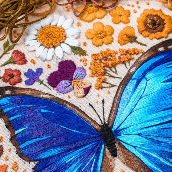 Mariposa morfo azul 2