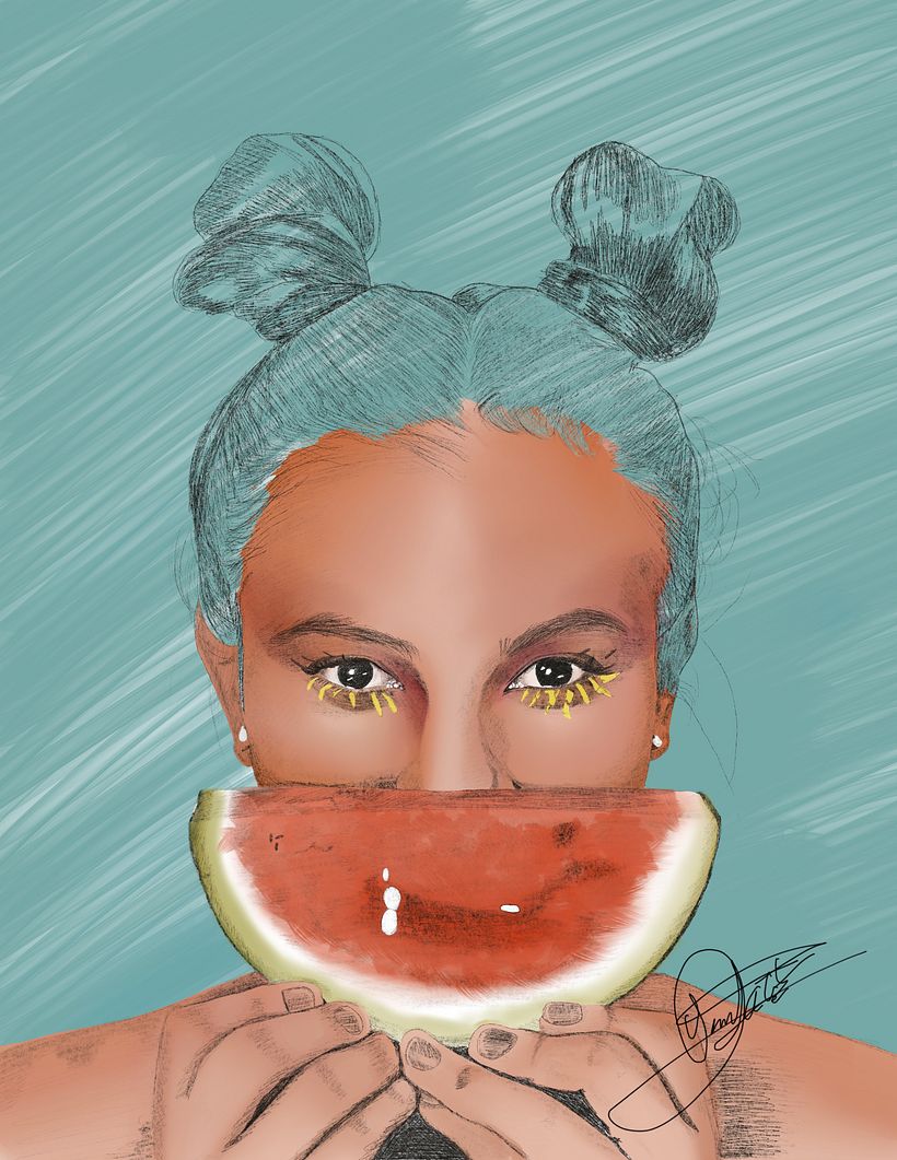 Aun me cuesta poder hacer que tenga un tono realista la combinación de los colores :(.