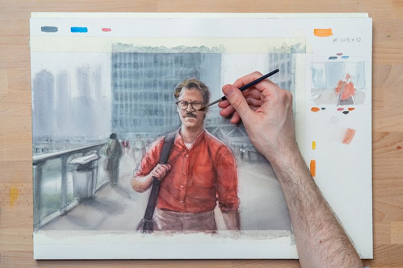 ...den letzten Schliff habe ich mit einem feinen Pinsel gegeben, um die Illustration fertigzustellen (die Farben sind in Wirklichkeit noch intensiver!)