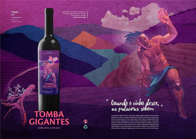 Rótulo Vinho Tomba Gigantes 3