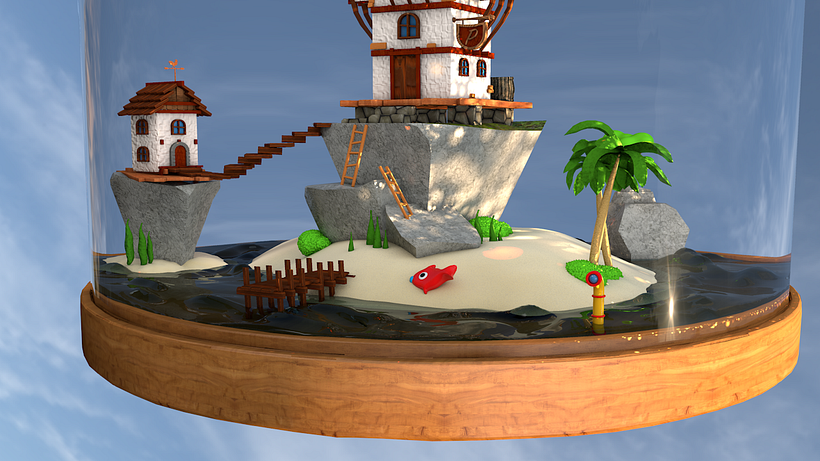 Mi Proyecto del curso: Creación de mundos 3D en miniatura con Procreate y Cinema 4D 3