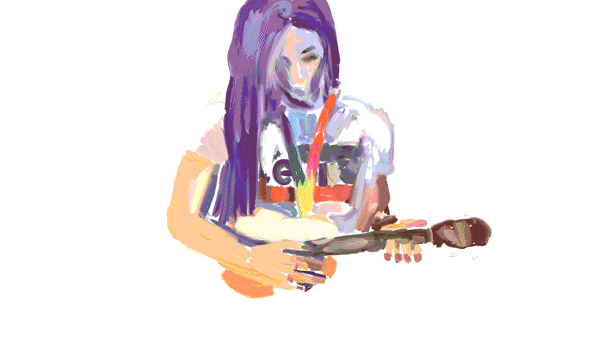 Exemplo de rotoscopia no Photoshop por Estefanía Portillo