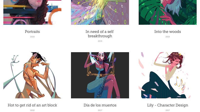 O básico é começar organizando o seu portfólio por temas como animação