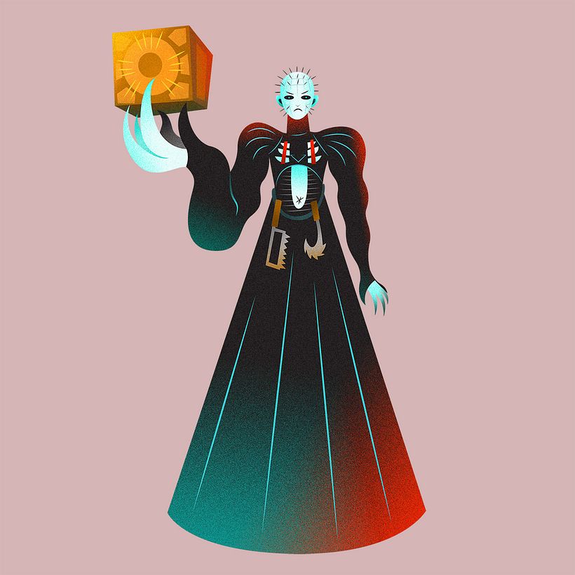 Pinhead character from the film 'Hellraiser' written and directed by Clive Barker
