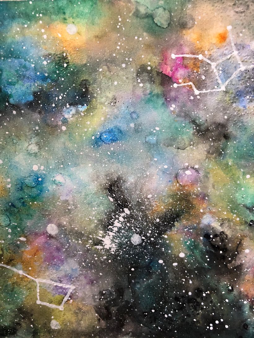 intentaré mejorar, porque me quedó un pegote de pintura en el primer intento de estrellas, pero bastante contenta :)