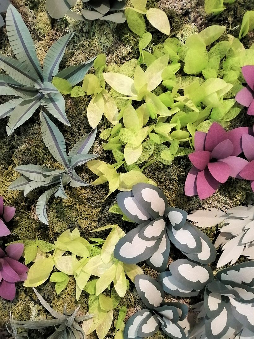 Circular paper wall garden 1